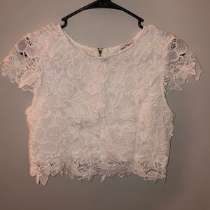 Floral crop top blouse